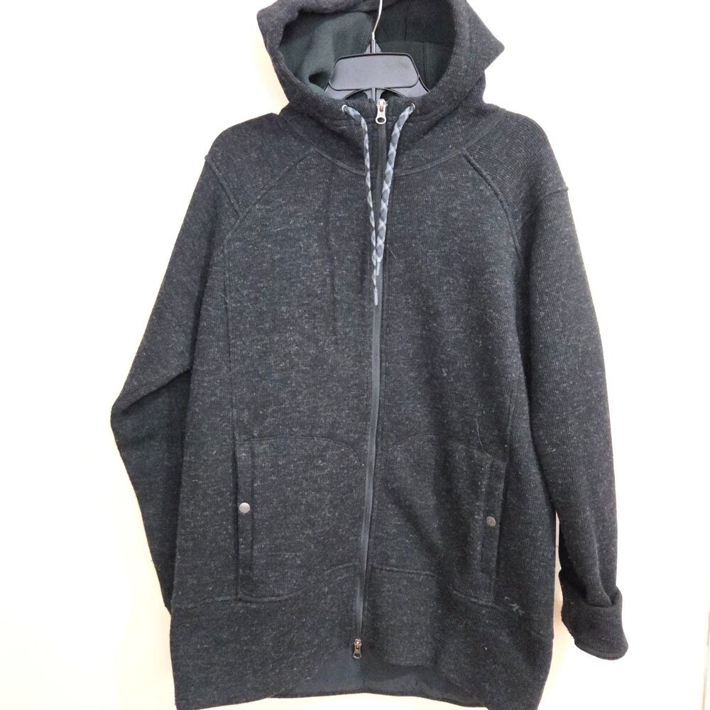 Outdoor Research‎ Womens Flurry Fleece Size M Jacket Hooded Wool Blend Pockets
